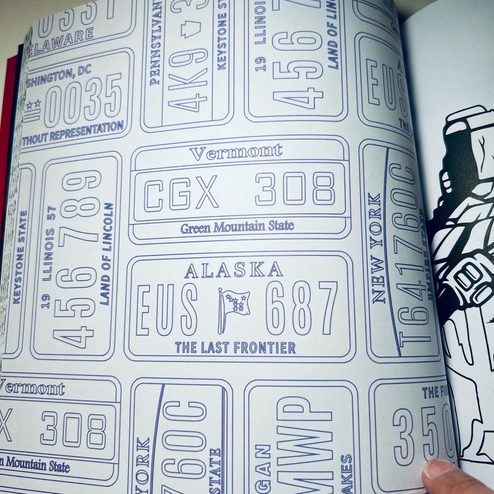 Route 66 Coloring Book Adult Relaxation Cars Roadtrip USA Diners Americana - Picture 6 of 13